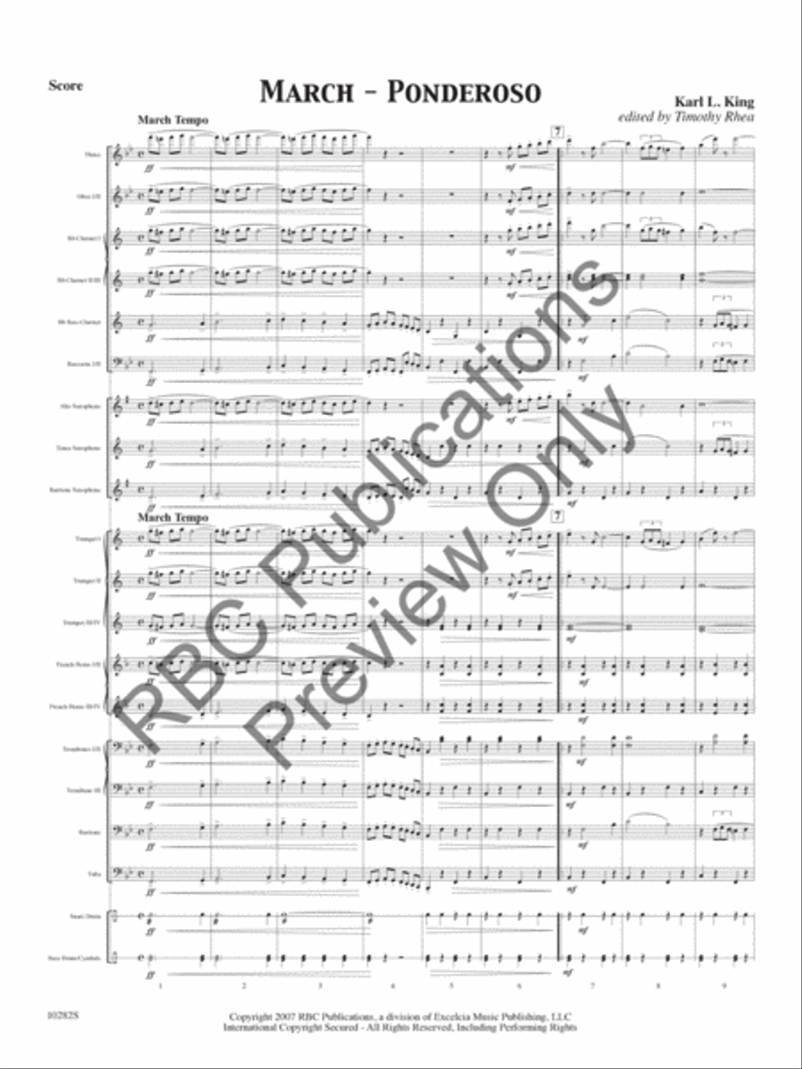March - Ponderoso March - Ponderoso Concert Band scores gallery preview page 3