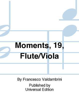 Book cover for Moments, 19, Flute/Viola