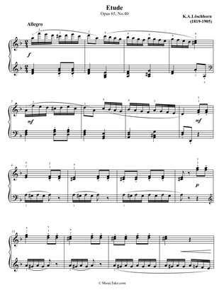 Loeshhorn Etude in D minor Op.65 no.40