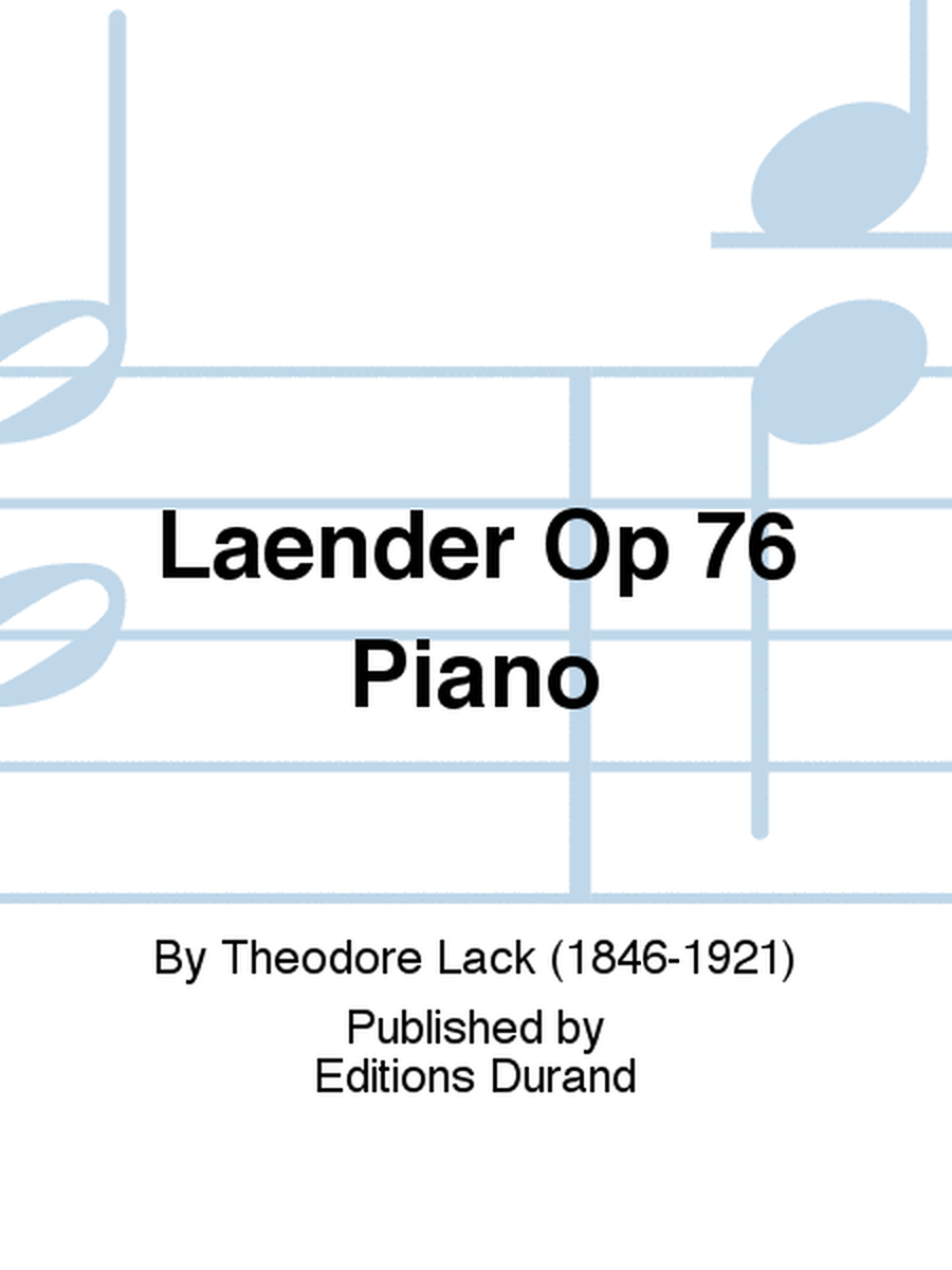 Laender Op 76 Piano