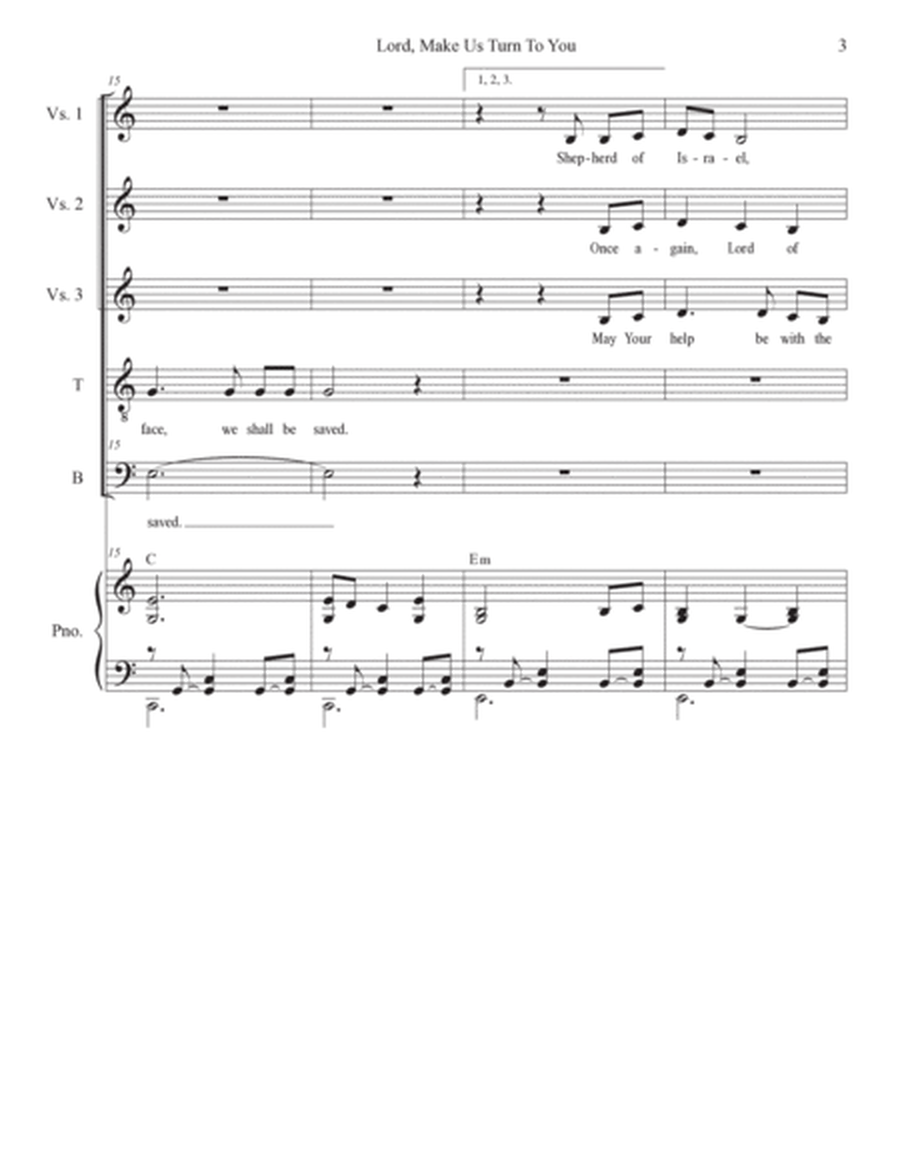Lord, Make Us Turn To You (Psalm 80) (Duet for Tenor and Bass solo) image number null