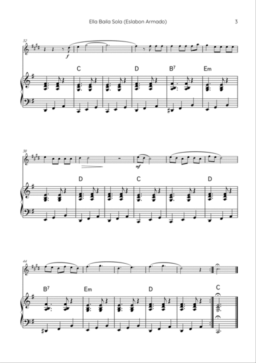 Ella Baila Sola Alto Saxophone scores gallery preview page 3