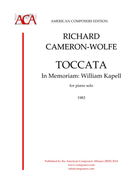 [Cameron-Wolfe] Toccata: In Memoriam William Kapell