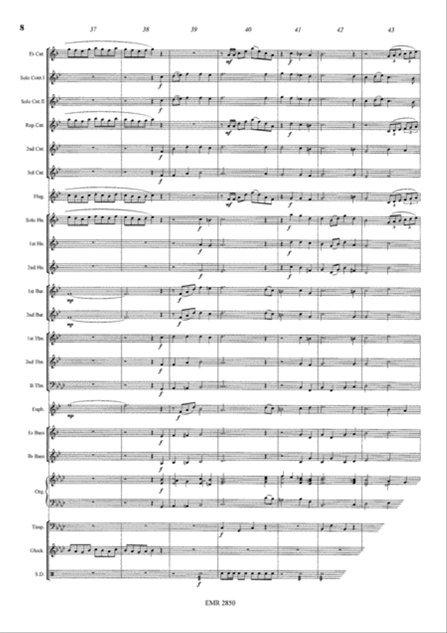 Nun danket alle Gott Brass Band scores gallery preview page 9
