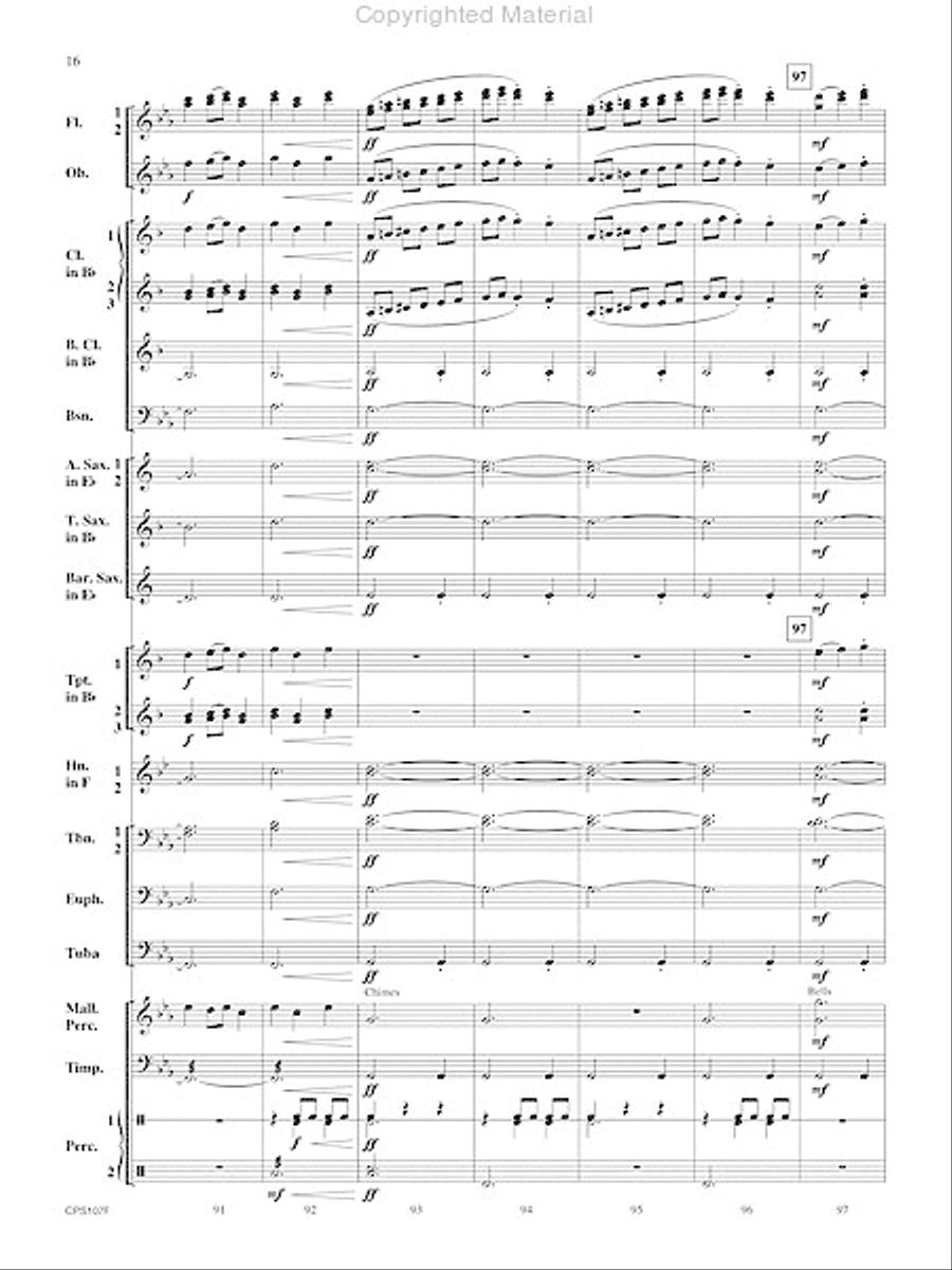 Carol of the Bells Concert Band scores gallery preview page 17