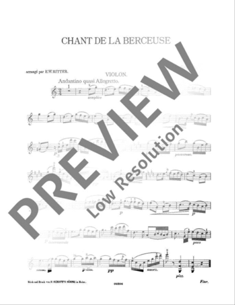 Chant de la Berceuse