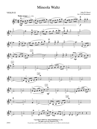Mineola Waltz: 2nd Violin