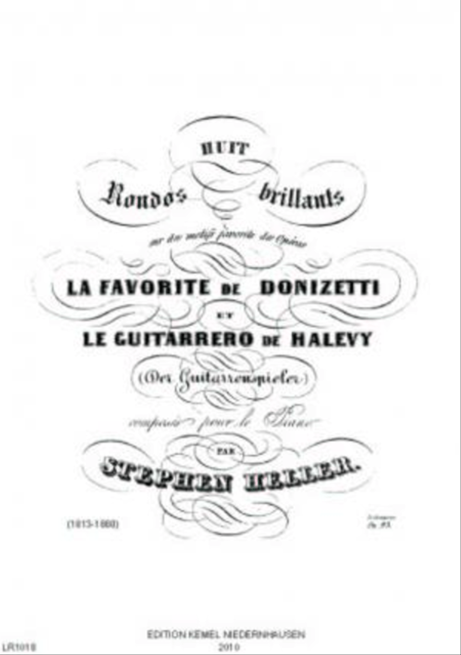 Huit rondos brillants sur des motifs favorits des operas La Favorite de Donizetti et Le Classical Guitar scores gallery preview page 1