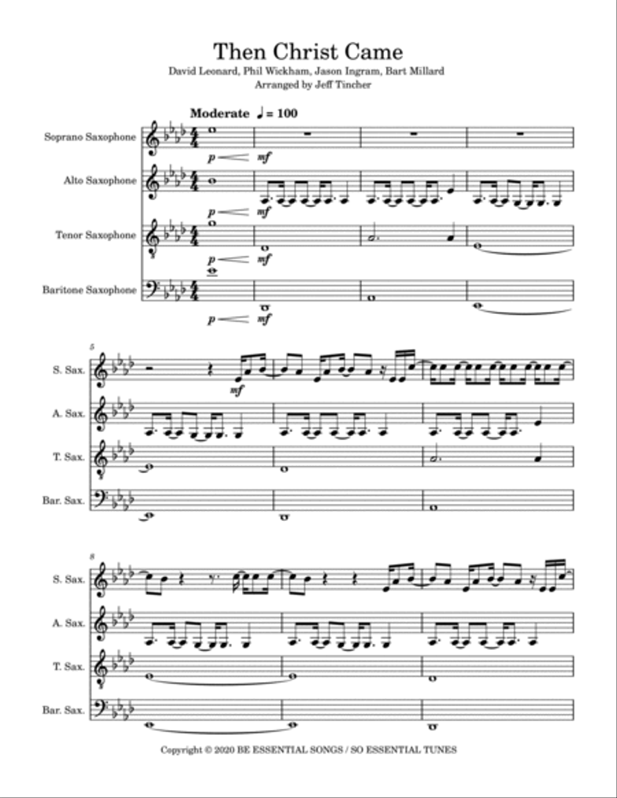 Then Christ Came Then Christ Came Saxophone Quartet scores gallery preview page 2