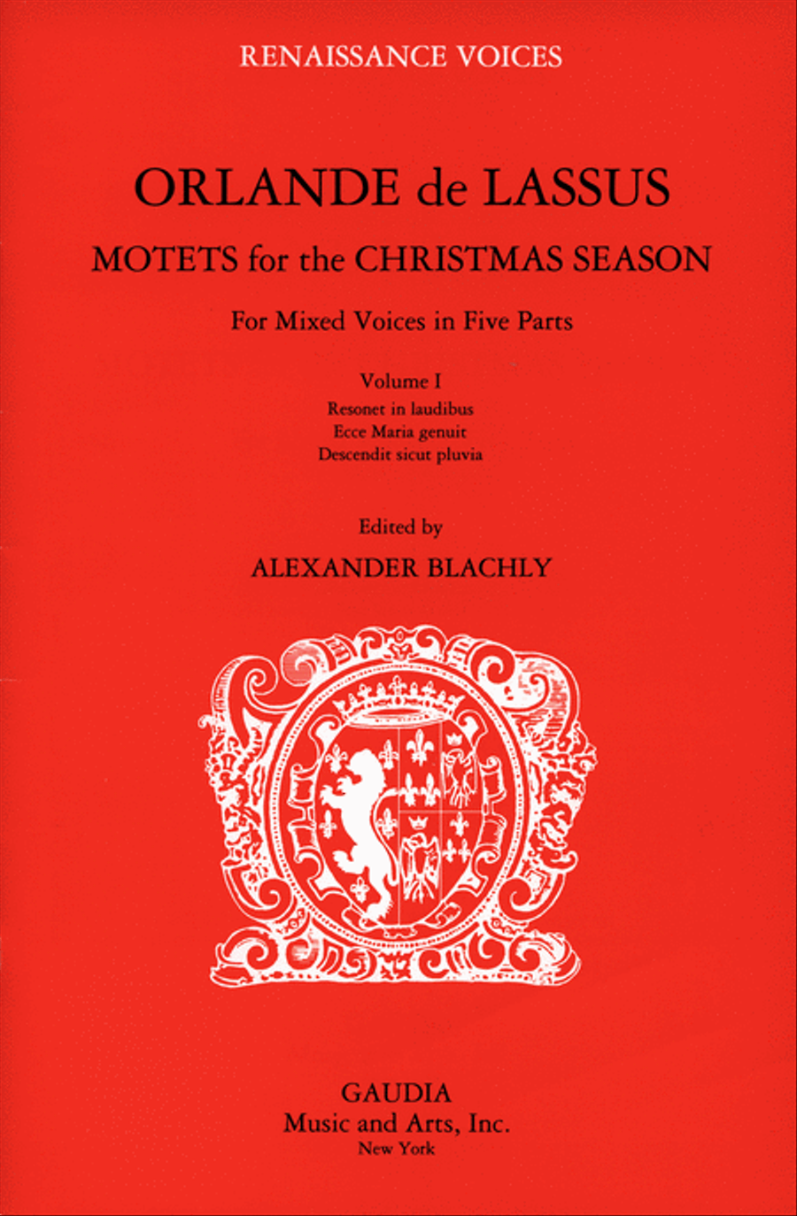 Orlande de Lassus: Motets for the Christmas Season Volume 1 SATTB scores gallery preview page 1