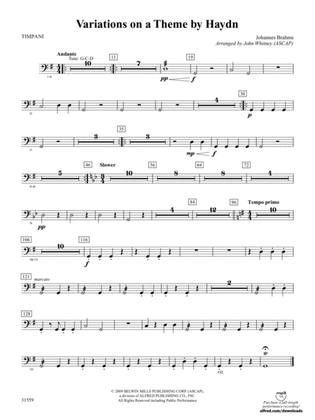 Variations on a Theme by Haydn: Timpani