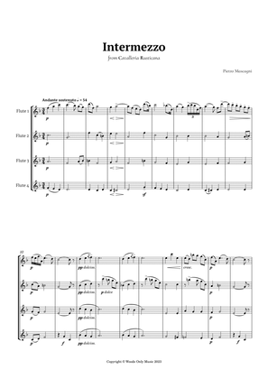 Intermezzo from Cavalleria Rusticana by Mascagni for Flute Quartet