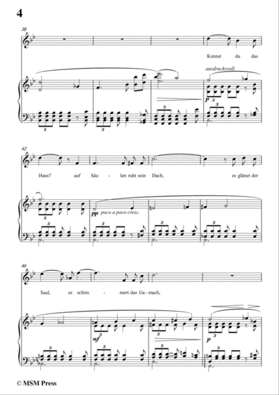 Wolf-Mignon in B flat Major,for Voice and Piano Wolf-Mignon in B flat Major,for Voice and Piano Piano, Vocal scores gallery preview page 6