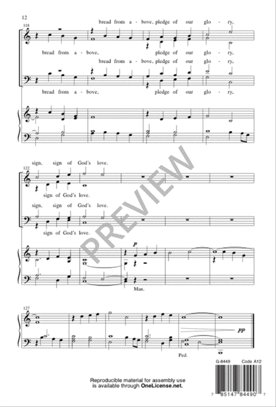 Sacred This Banquet, Holy Our Feast 4-Part scores gallery preview page 12