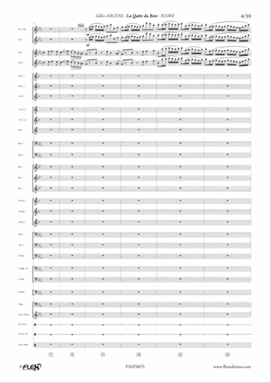 1244 - 2 - La Quete du Bien Concert Band scores gallery preview page 4