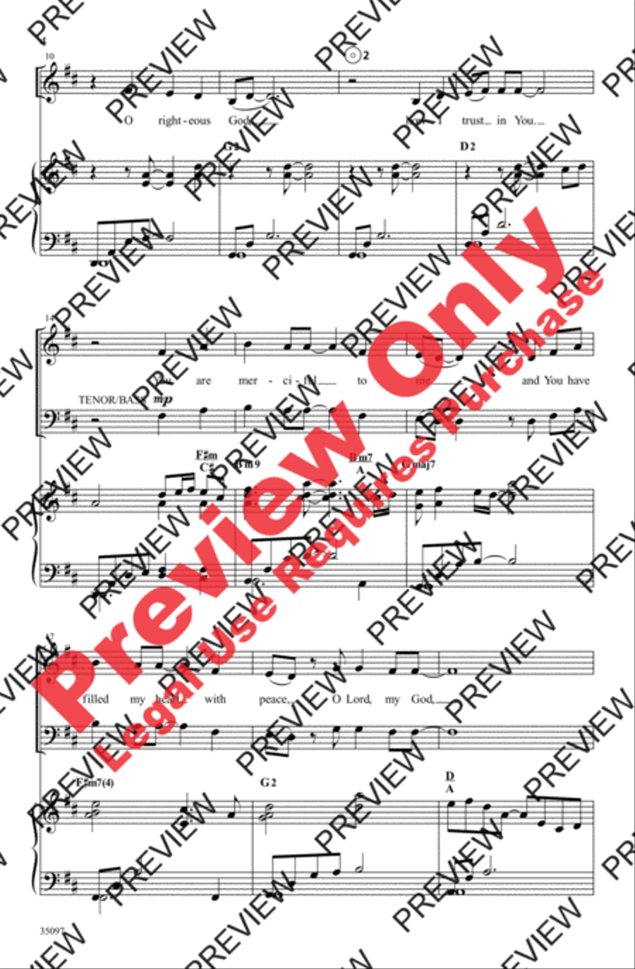 O Lord, My God O Lord, My God 4-Part scores gallery preview page 3
