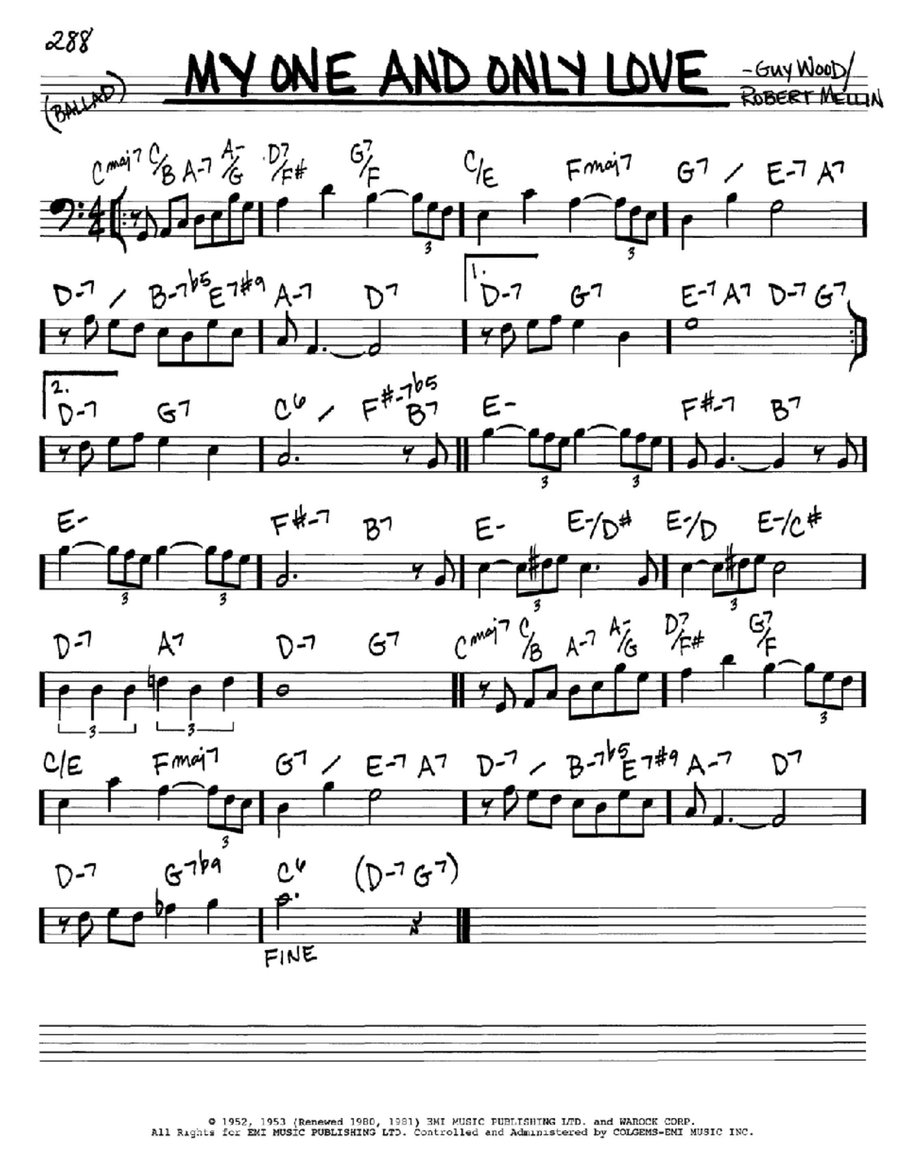 My One And Only Love Piano scores gallery preview page 1