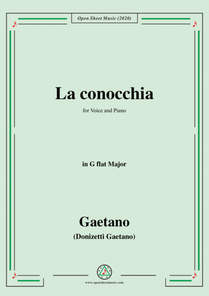 Donizetti-La conocchia,in G flat Major,for Voice and Piano