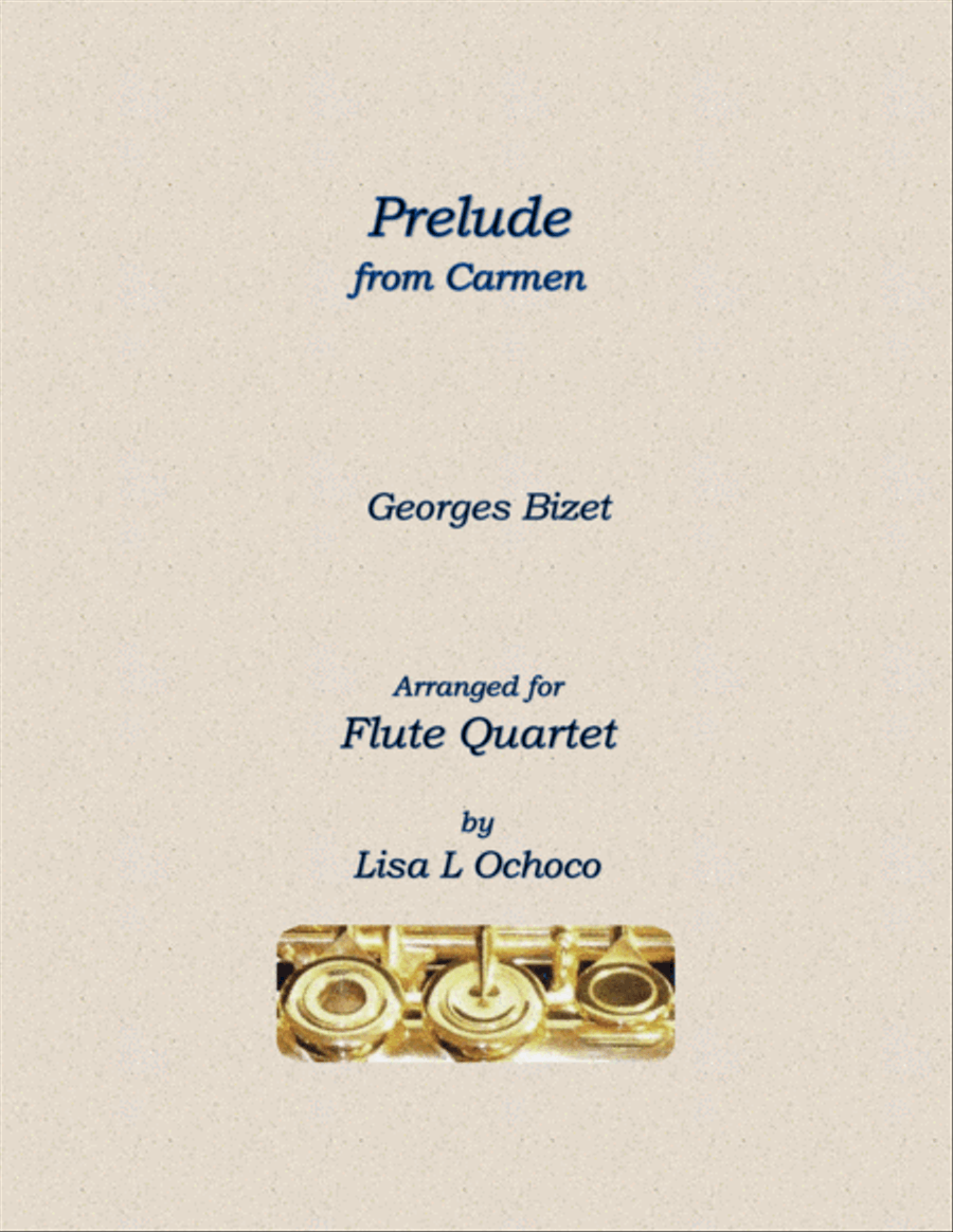 Prelude from Carmen for Flute Quartet Flute Quartet scores gallery preview page 1
