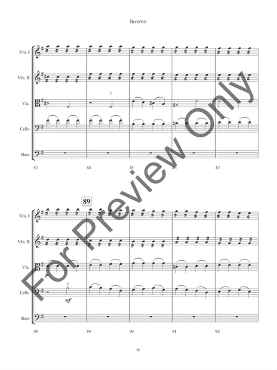 Inverno Inverno String Orchestra scores gallery preview page 13