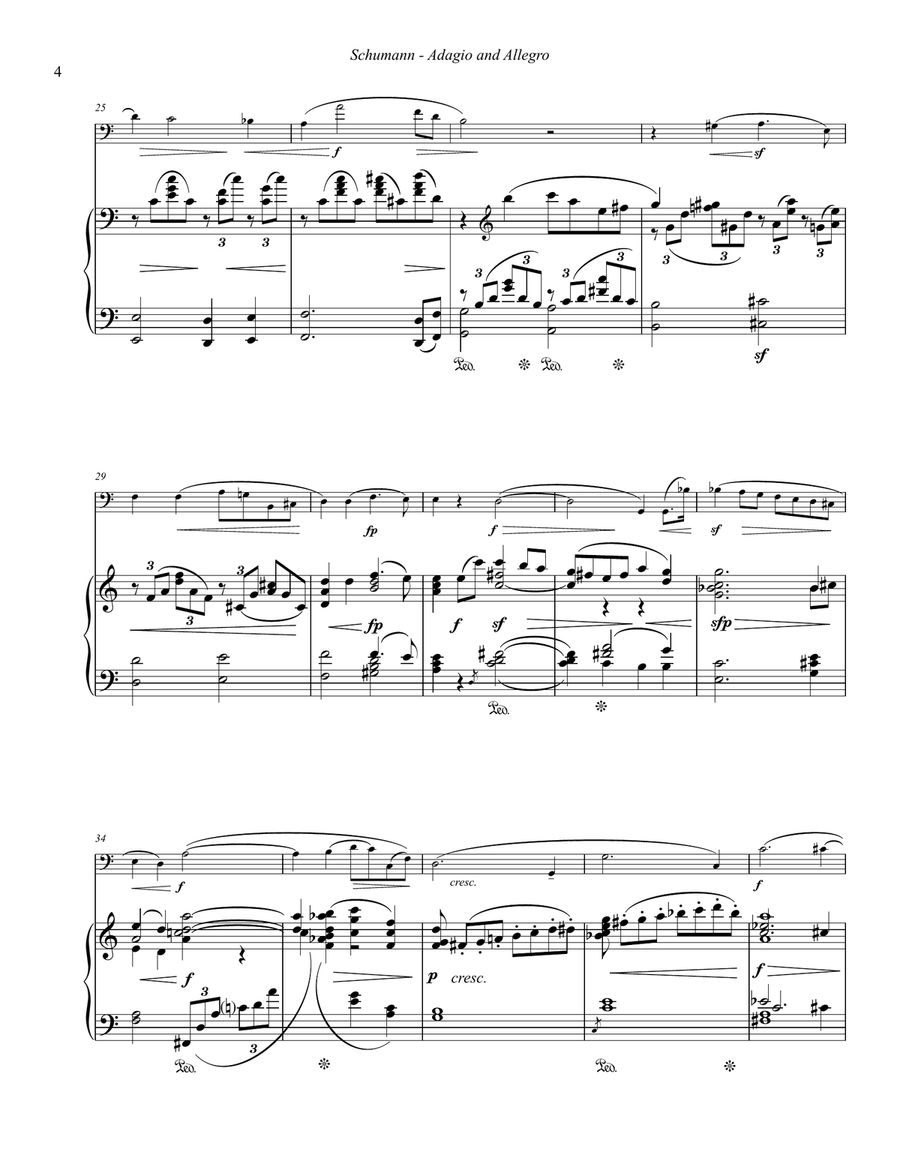 Adagio and Allegro for Bass Trombone and Piano Bass Trombone scores gallery preview page 4