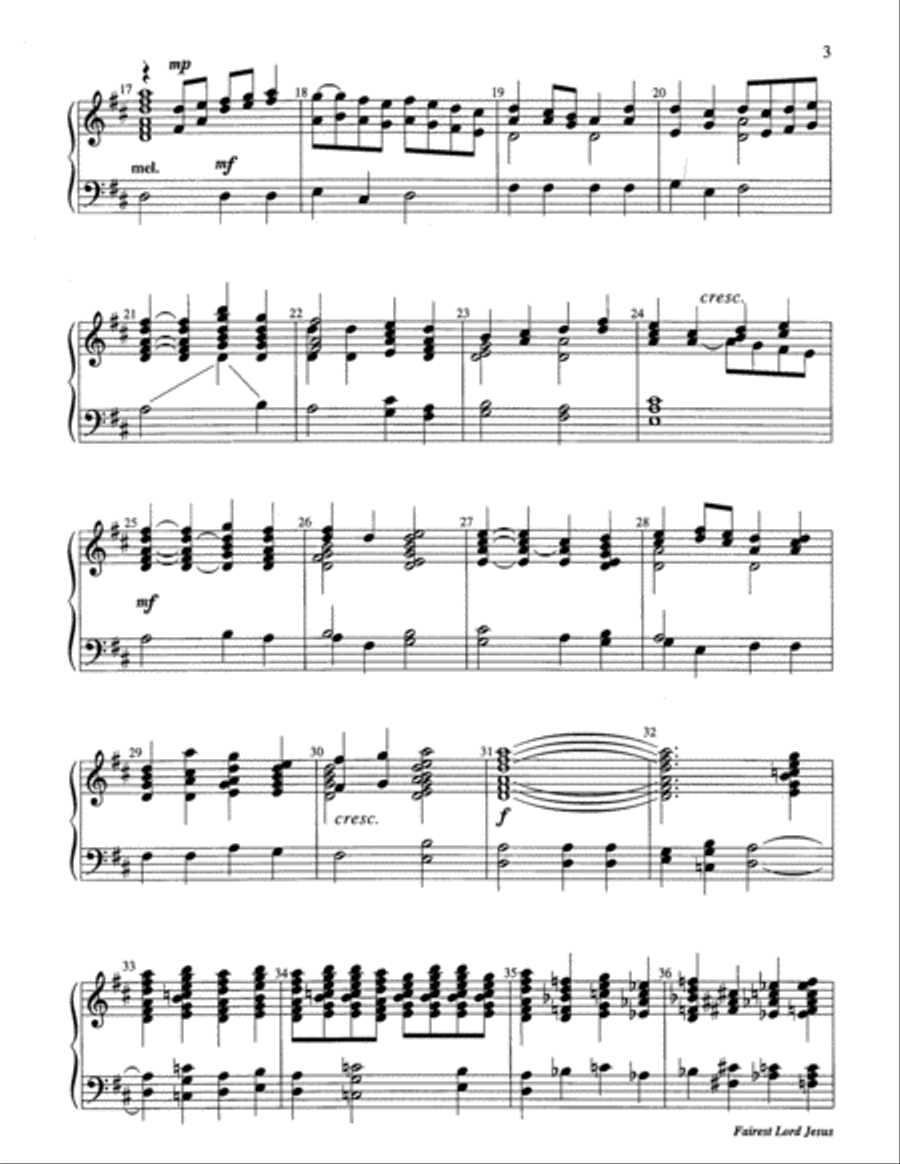 Fairest Lord Jesus 3-Octaves scores gallery preview page 6