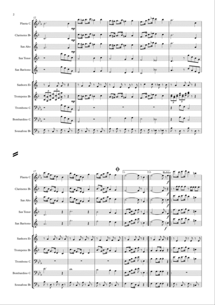 HINO DE SÃO TOMÉ DOS SUCURUS Concert Band scores gallery preview page 3