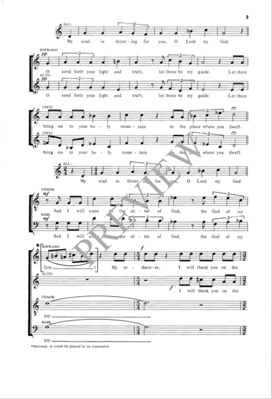 My Soul Is Thirsting for You 4-Part scores gallery preview page 4
