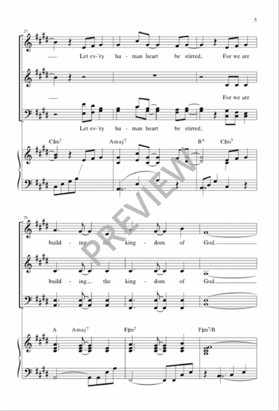 Let Every Human Heart Let Every Human Heart 4-Part scores gallery preview page 6
