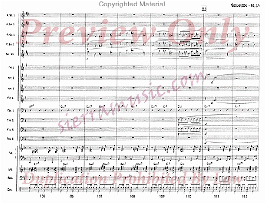 Recuerdos (Edited) Jazz Ensemble scores gallery preview page 15