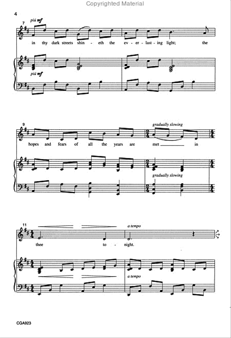 O Little Town of Bethlehem (Three-part Mixed) 3-Part scores gallery preview page 3