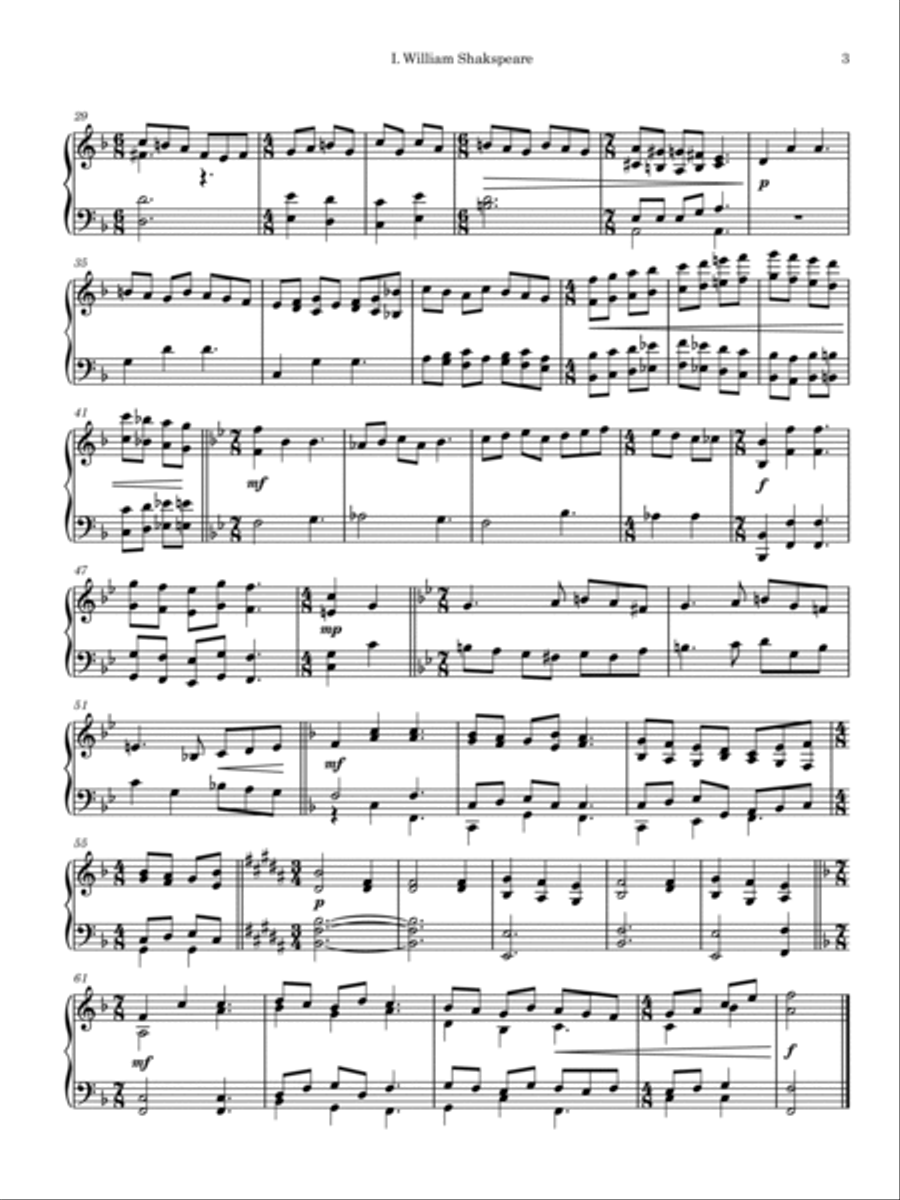 6 Character Pieces in Search of an Author Piano Solo scores gallery preview page 5