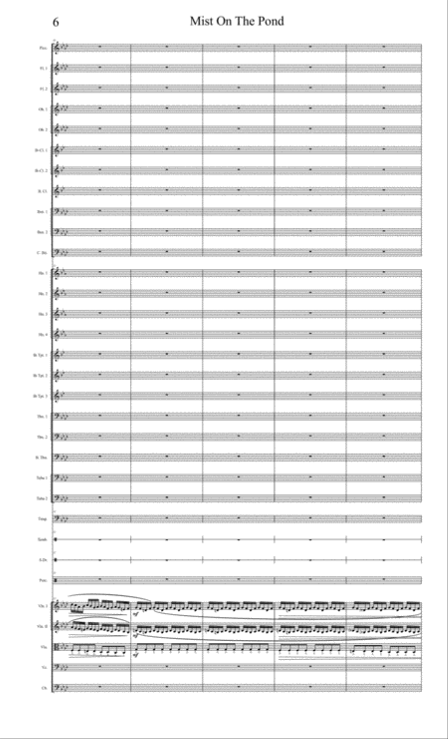 Mist On The Pond Full Orchestra scores gallery preview page 6