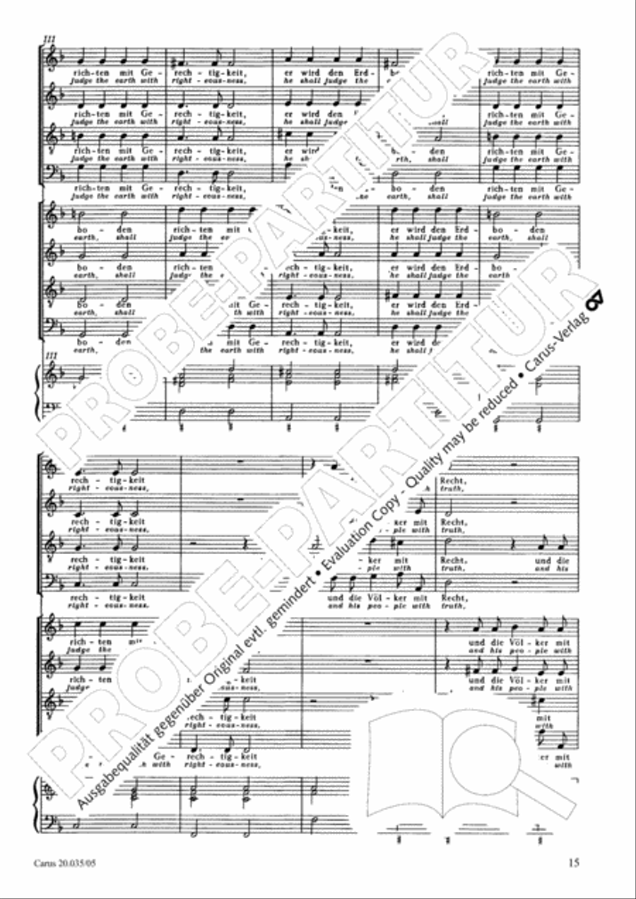 Sing to the Lord a new song (Singet dem Herrn ein neues Lied) 4-Part scores gallery preview page 16