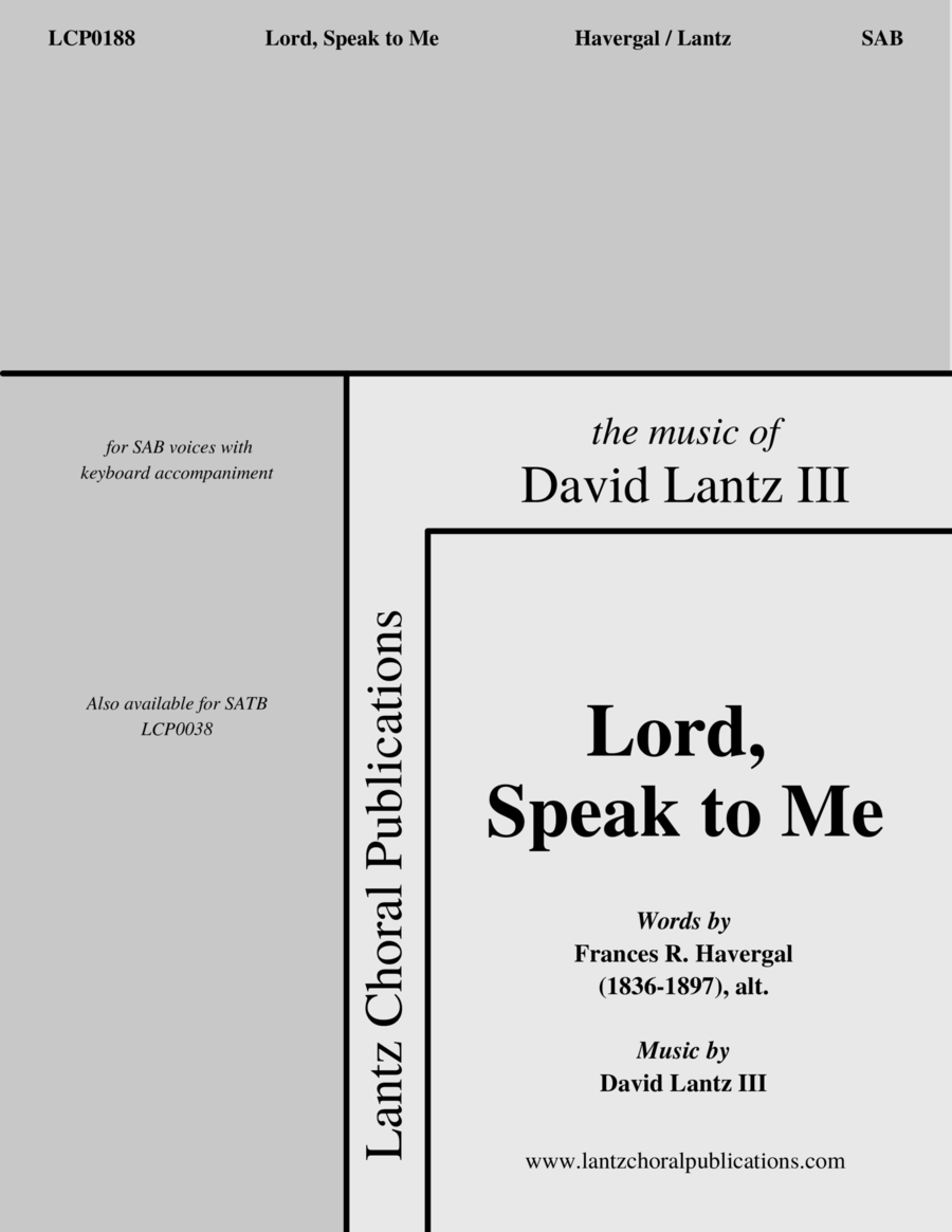 Lord, Speak to Me image number null