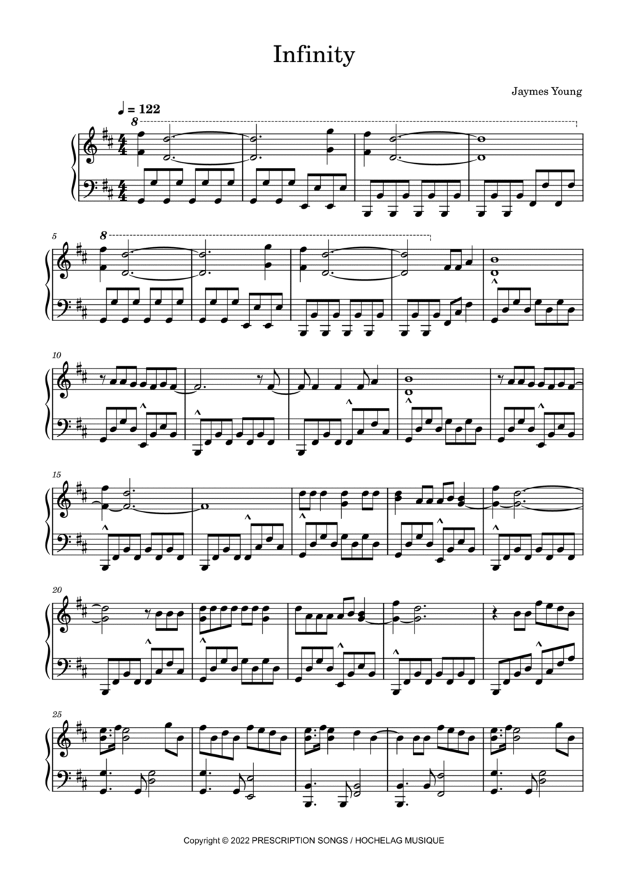 Infinity Piano Solo scores gallery preview page 1
