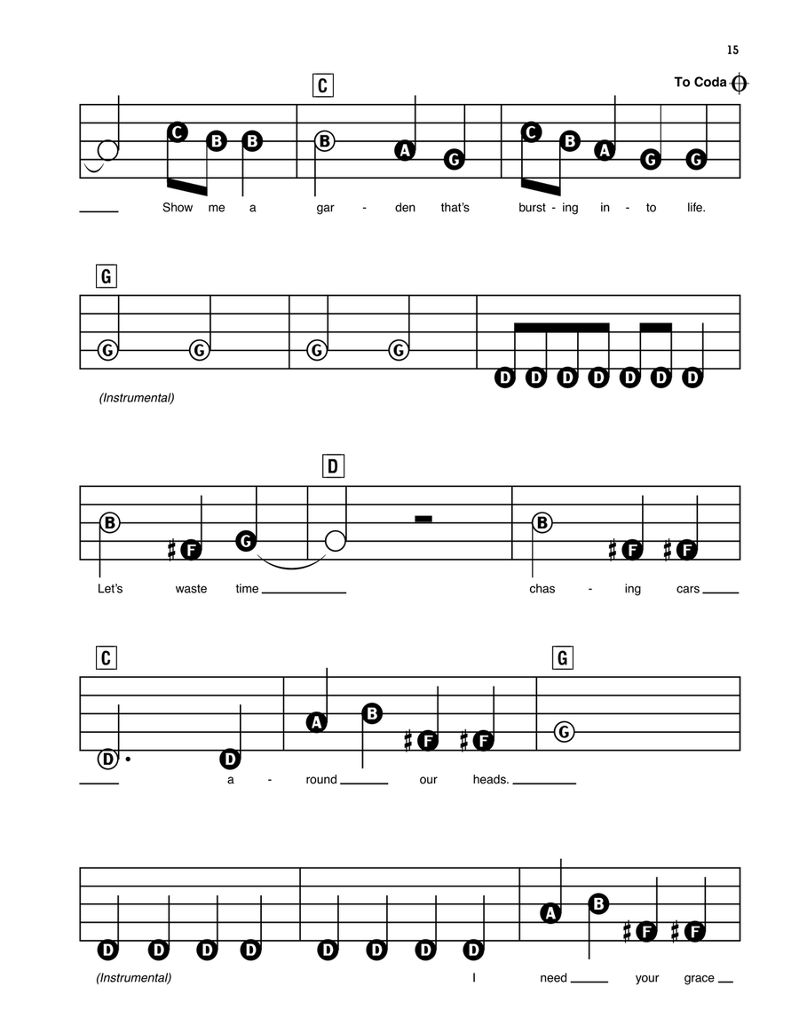 Chasing Cars Electronic Keyboard scores gallery preview page 3