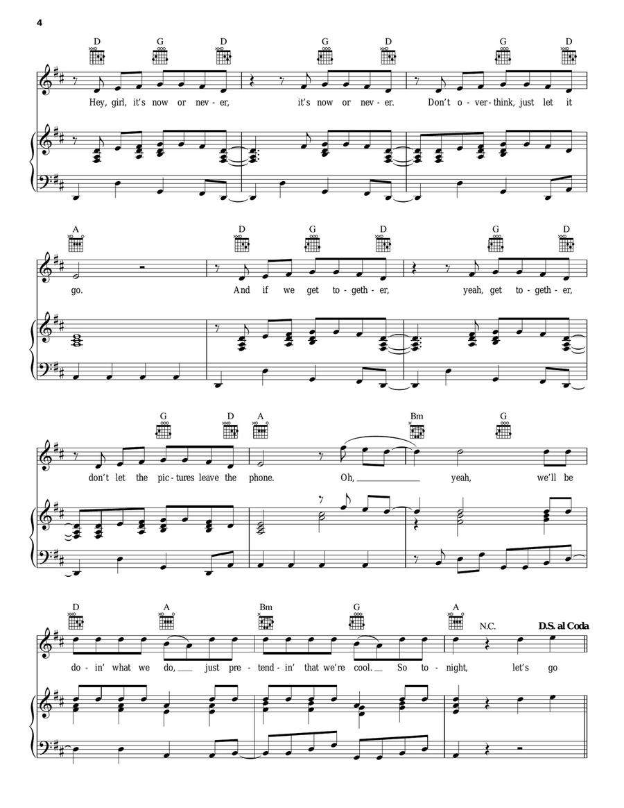 Live While We're Young Live While We're Young Piano, Vocal, Guitar scores gallery preview page 4