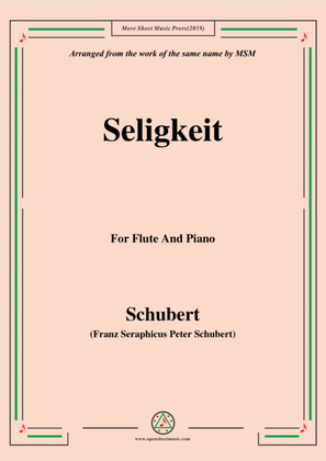 Book cover for Schubert-Seligkeit,for Flute and Piano