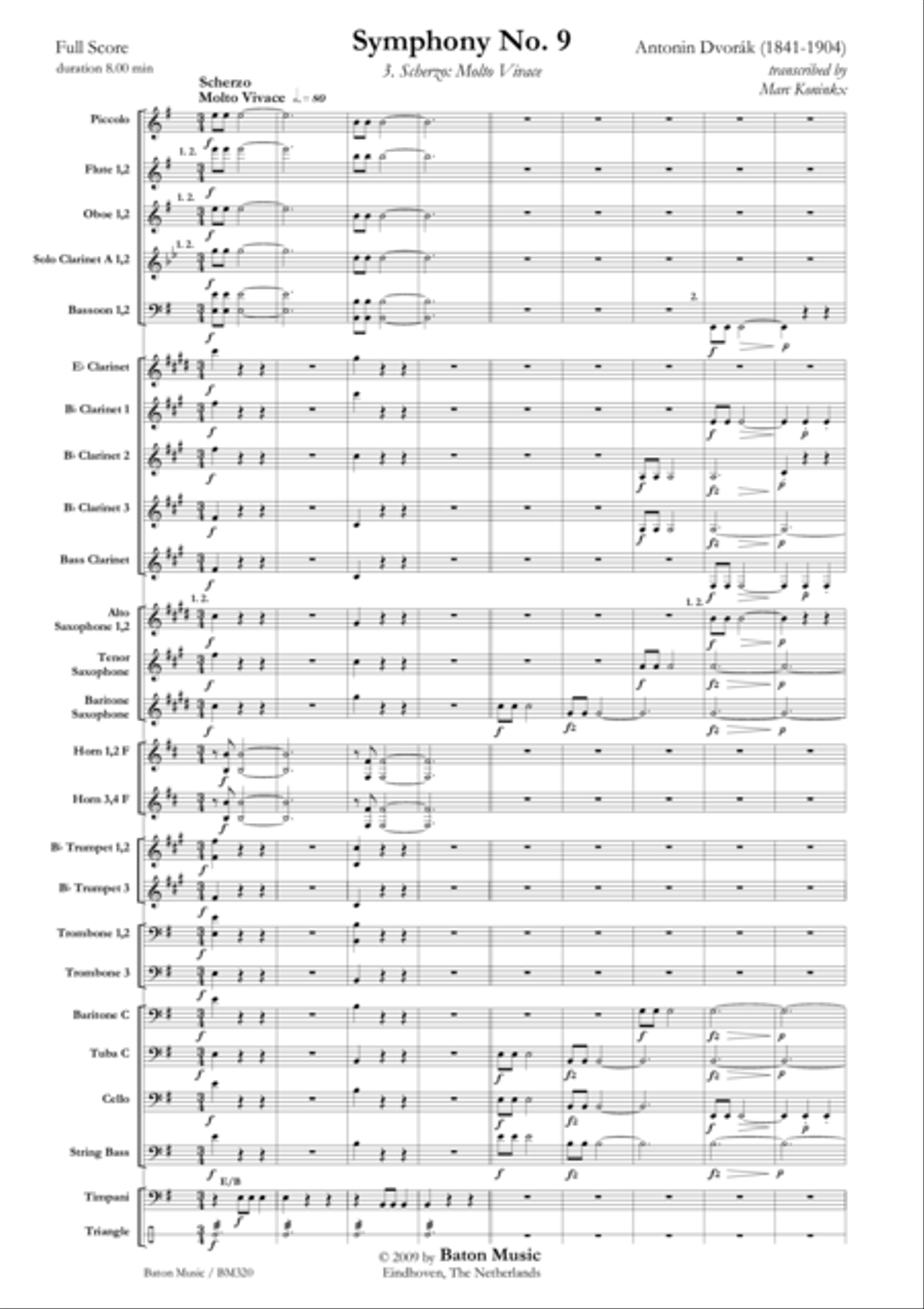Symphony No. 9 E minor Symphony No. 9 E minor Concert Band scores gallery preview page 2