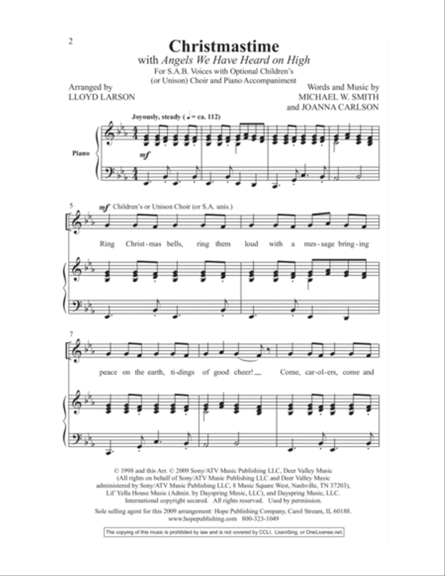 Christmastime 3-Part scores gallery preview page 2