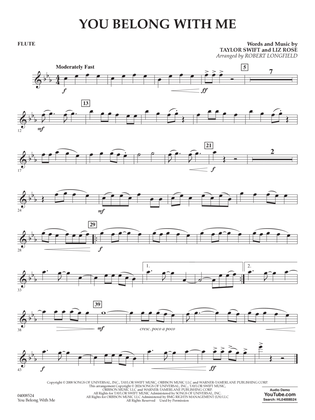 Book cover for You Belong With Me (arr. Robert Longfield) - Flute