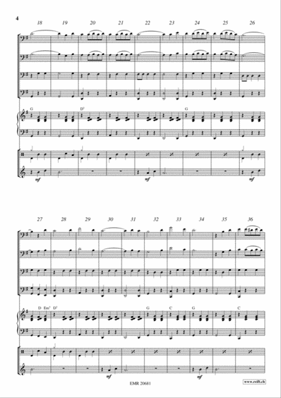 Teeny Weeny Euphonium Quartet scores gallery preview page 4