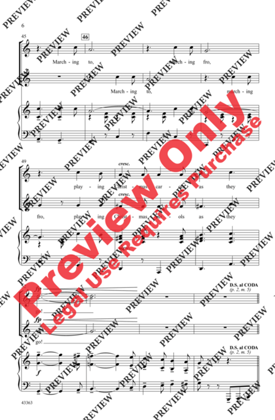 The North Pole Marching Band 2-Part scores gallery preview page 6