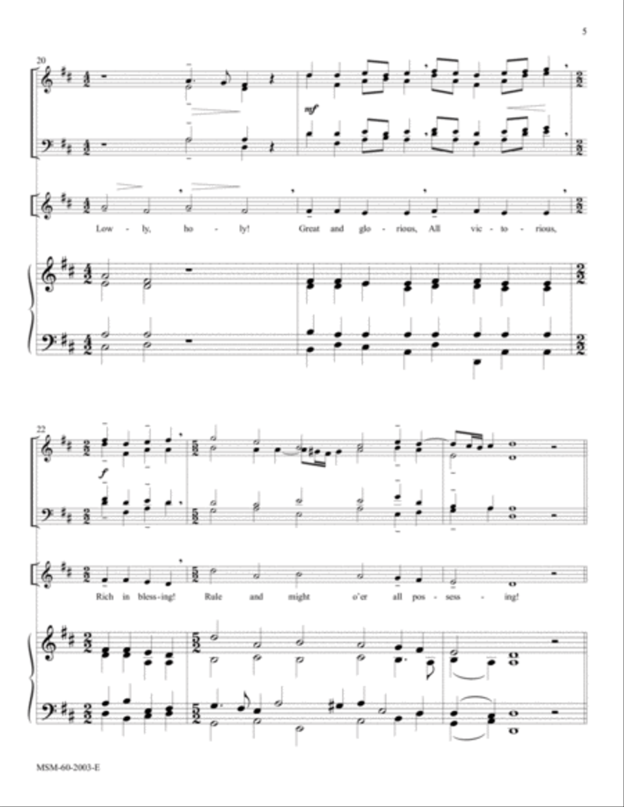 O Morning Star, How Fair and Bright (Downloadable Full Score)