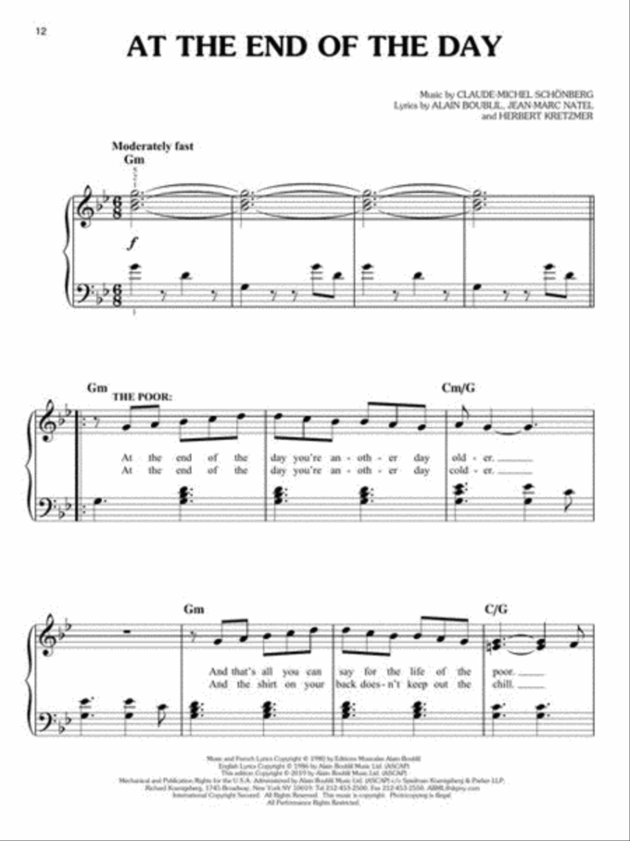 Les Misérables Voice scores gallery preview page 5