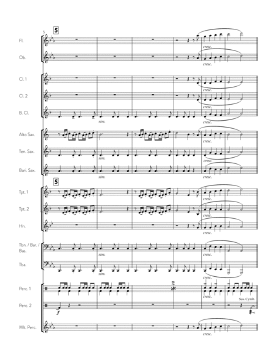 Nfl On Fox Theme Concert Band scores gallery preview page 4