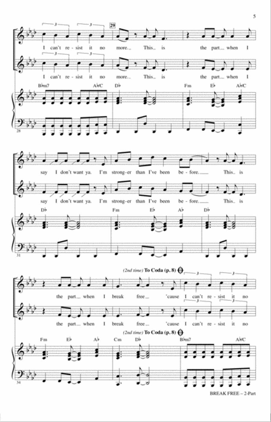 Break Free 2-Part scores gallery preview page 4