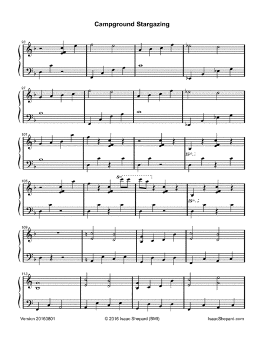 Wandering Home Piano Solo scores gallery preview page 6