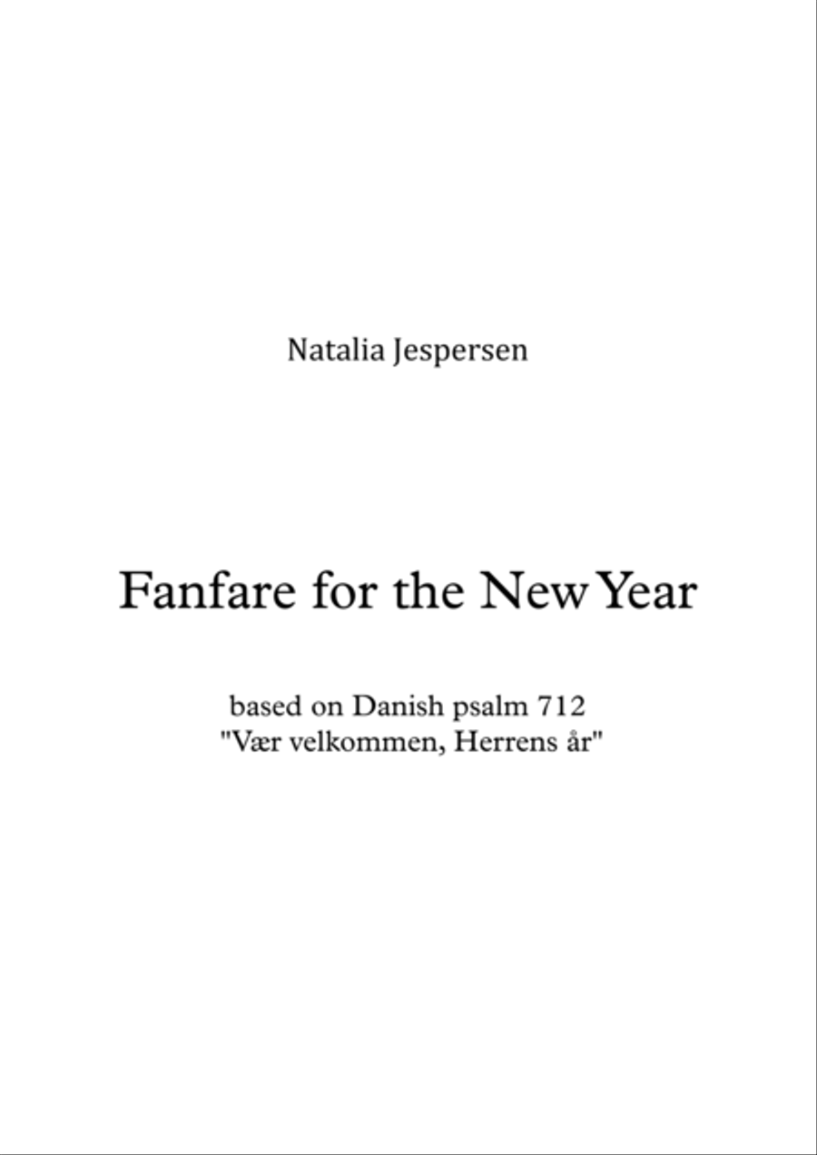 Fanfare for the New Year Fanfare for the New Year Organ Solo scores gallery preview page 1